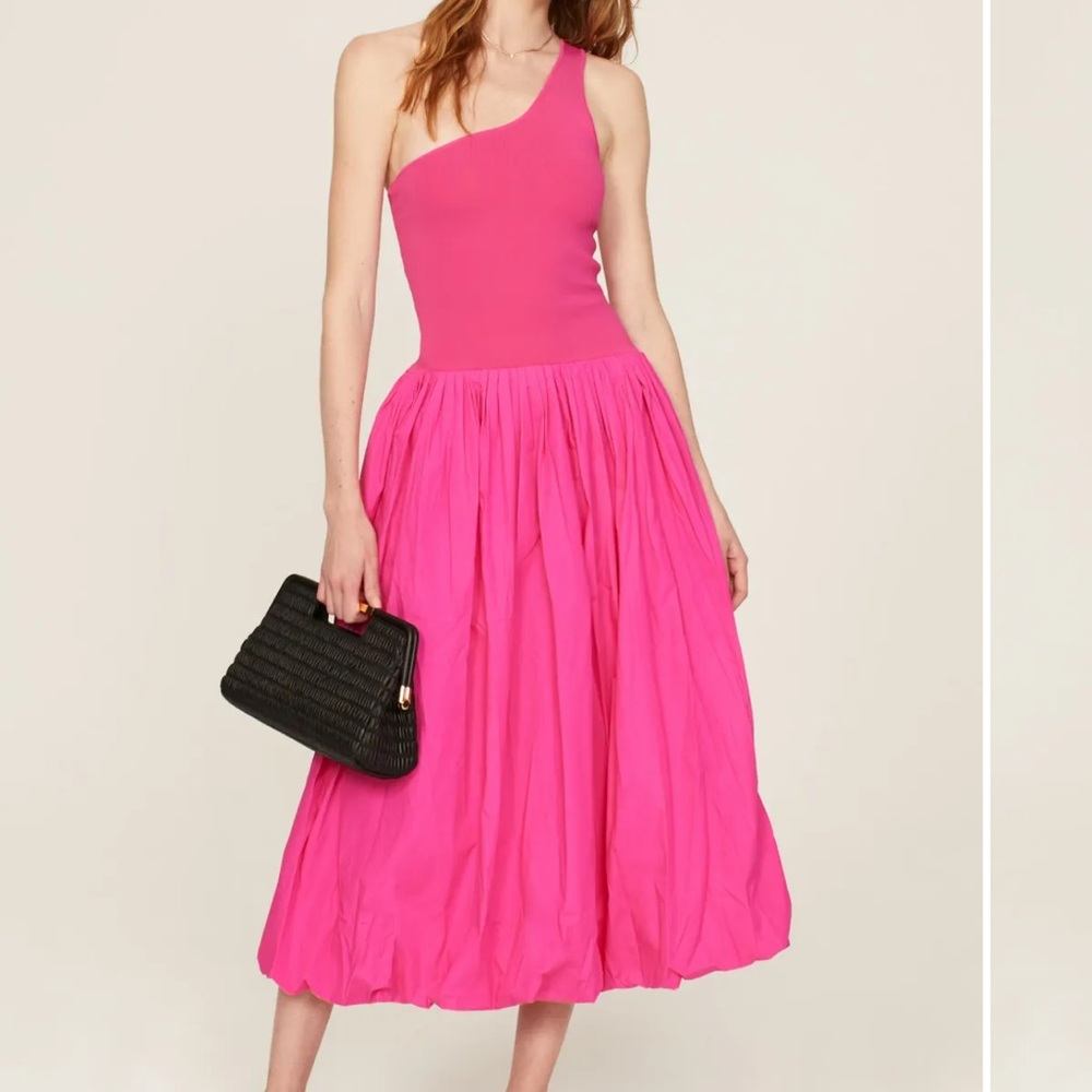 Derek Lam Vibrant Pink One-Shoulder Dress
